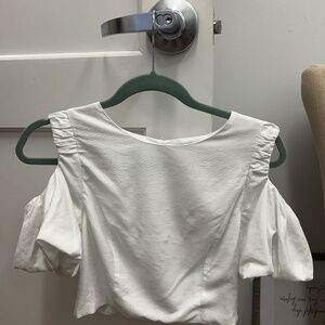 Cropped white Dobe shirt